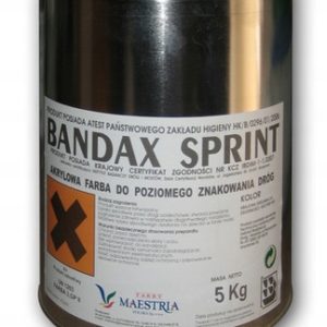 Farba drogowa biała BANDAX Sprint 3L/5kg Maestria