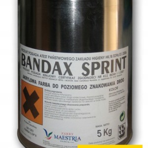 Farba drogowa żółta BANDAX Sprint 3L/5kg Maestria
