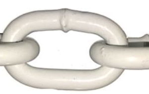 Łańcuch stalowy gr. 5 mm ocynkowany lakierowany proszkowo na kolor biały
