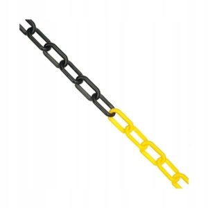 Łańcuch plastikowy 6mm 1M żółto-czarny