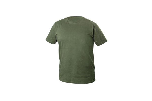 VILS t-shirt bawełniany ciemny zielony