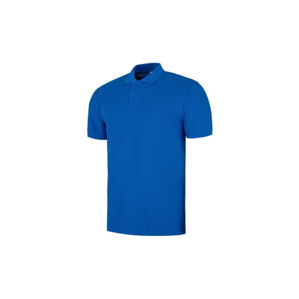 Koszulka polo męska pique niebieska royal