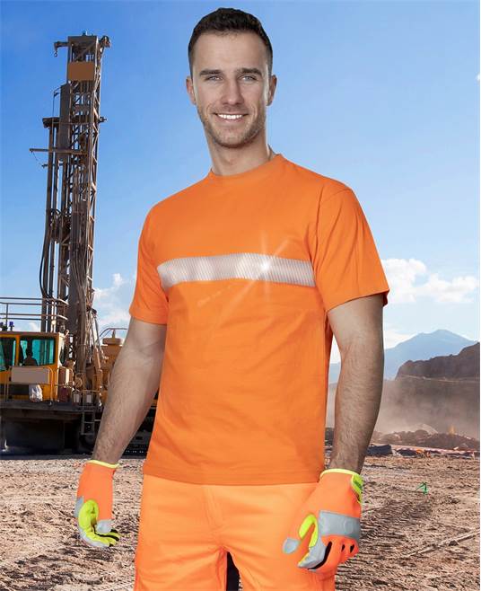 T-shirt ARDON®XAVER , pas odblaskowy, pomarańczowy L